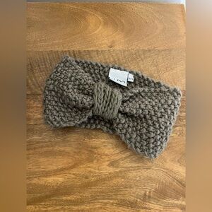 Aldo Chunky Knit Bow Headband in Gray